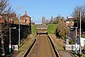 Disused sections of platform at the northern end of the station, viewed from the footbridge.