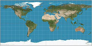 <span class="mw-page-title-main">Equirectangular projection</span> Cylindrical equidistant map projection