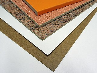 <span class="mw-page-title-main">Fiberboard</span> Engineered wood product made out of wood fibers