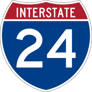 <span class="mw-page-title-main">Interstate 24</span> Interstate Highway in Illinois, Kentucky, Tennessee, and Georgia