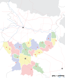 Mỏ than Jharia trên bản đồ Jharkhand