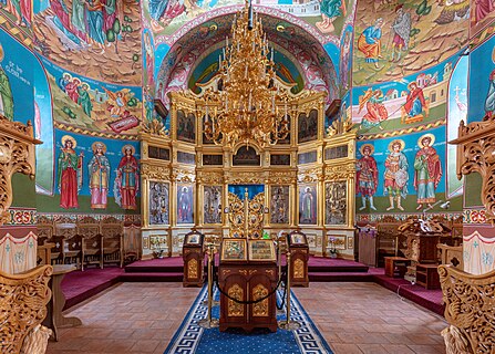 Interior of the Căpriana monastery, Căpriana, Moldova