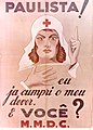 Convocation poster for Paulista volunteer nurses.