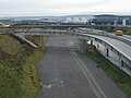 Prepared subgrade and overpasses near the Stuttgart Trade Fair.