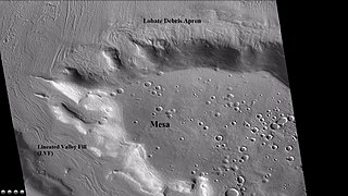 <span class="mw-page-title-main">Lineated valley fill</span> Martian geologic feature