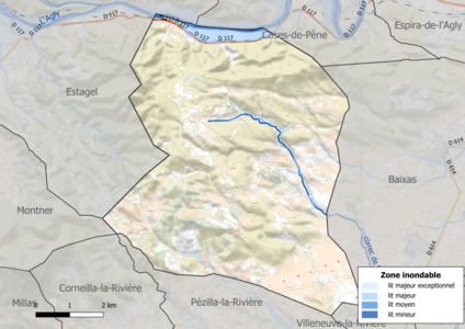 Carte des zones inondables.