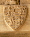 Escudo de armas de los Reinos de Chipre y Jerusalén en la Abadía de Bellapais.