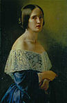 Elisabeth Jerichau Baumann, selvportræt, ca. 1850