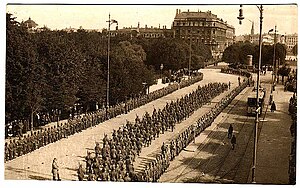 Tyske tropper marcherer ind i Riga den 3. september 1917