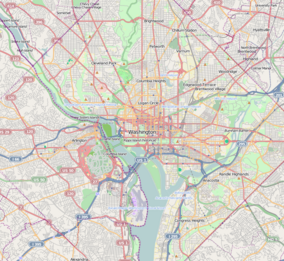 Map showing the location of President Lincoln and Soldiers' Home National Monument