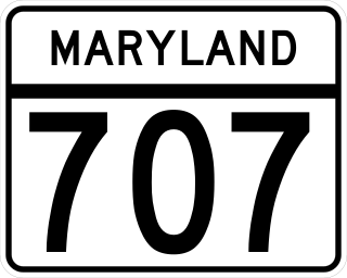 <span class="mw-page-title-main">Maryland Route 707</span> State highway in Maryland, United States