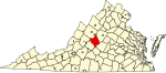 State map highlighting Nelson County