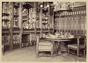 Dining room of the Theodore Roosevelt Sr. townhouse, New York City (1873, demolished).