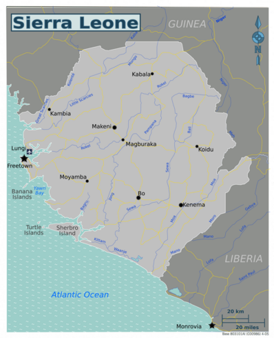 Map of Sierra Leone