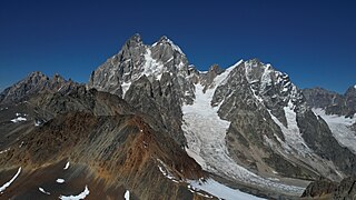 Ushba with the eponymous glacier