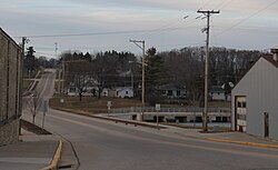 Looking north up WIS 146 in Cambria