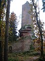 Die Burgruine Wineck bei Windstein / Obersteinbach im Elsaß .