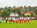 Der lange Weg zurück: Die Mannschaft des Grazer AC beim ersten Testspiel am 3. Juli 2013 in Ligist