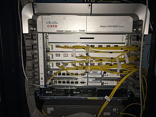 <span class="mw-page-title-main">Router (computing)</span> Device that forwards data packets between computer networks