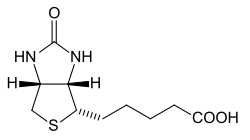 Structuurformule van (+)-biotine