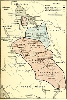 Map of Wappo territory by A.L. Kroeber, 1925. Bulletin (1925) (20424273785).jpg