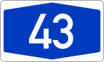 Thumbnail for File:Bundesautobahn 43 number.svg