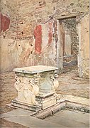 House with impluvium and marble table
