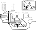 レス・ポール式エレクトリック・ギターの配線図