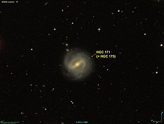 <span class="mw-page-title-main">NGC 171</span> Barred spiral galaxy in the constellation Cetus