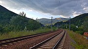 Railway line in Comarnic, towards Posada