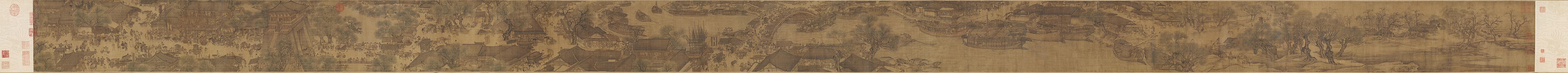 Langs de rivier tijdens het Qingmingfestival door Zhang Zeduan (1085–1145)