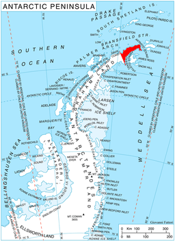 Plasseringa til Trinityhalvøya.