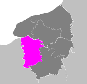 Arrondissement Bernay na mapě Horní Normandie