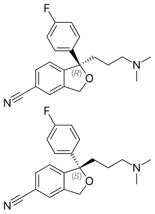 <span class="mw-page-title-main">Citalopram</span> SSRI antidepressant