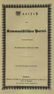 <i>The Communist Manifesto</i> 1848 political publication