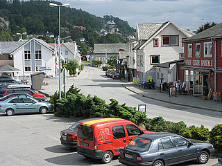 Sæbøvik Village in Western Norway, Norway