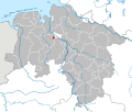 English: Locator map of Delmenhorst in Lower Saxony