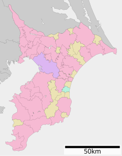 十五沢の位置（千葉県内）