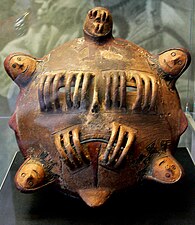 Mumiemask från Paracas i Perus södra kustområde från c:a 400-100 f.v.t.