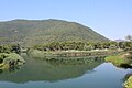 Der Zufluss der Wasser aus dem See Lago di Piediluco über den Fosso di Leonessa (unten) in den Velino