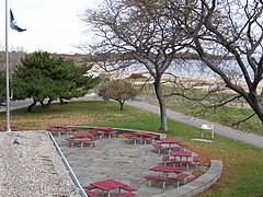 East from the pavilion roof