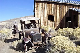 Weathered machinery and building