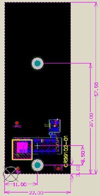 CRUVI PCB template CR99102 22 x 57.5 HS