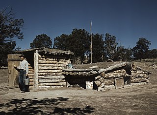 Dugout (shelter) Hole or depression used as shelter