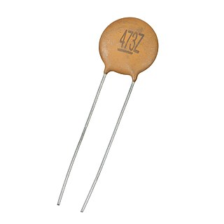 <span class="mw-page-title-main">Ceramic capacitor</span> Fixed-value capacitor using ceramic