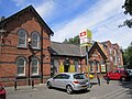 The station frontage from the road.