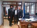 The Chief Rabbi of Cyprus, Rabbi Arie Zeev Raskin meeting with Mr. Neoklis Sylikiotis, Minister of Commerce, Industry and Tourism 2012