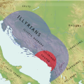 Simple Map of Illyrians, Illyria Barbara, Illyria Graeca, Illyrians Proper and Environs