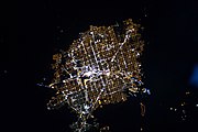 Vue satellite de nuit