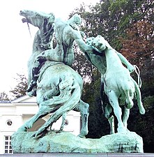 La Lutte équestre, 1906, Bruxelles, avenue Louise.